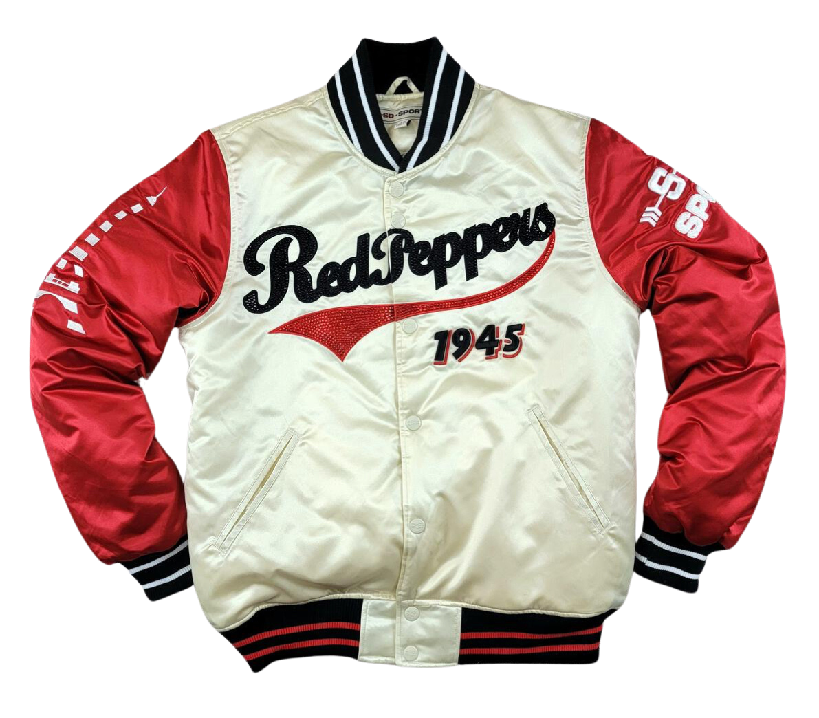 SD SPORT Red Peppers Satin Varsity Jacket