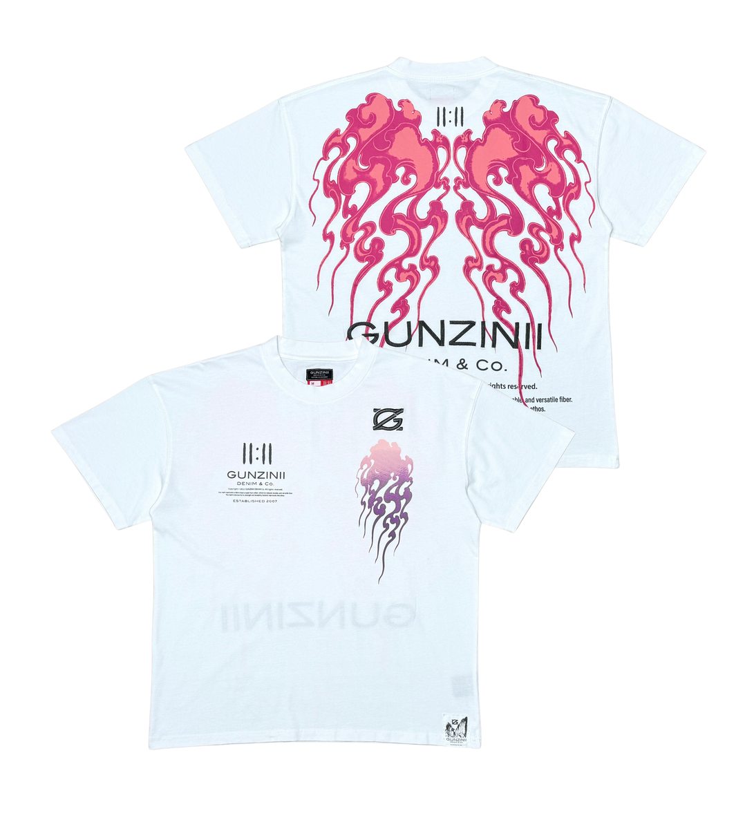 GUNZINII " Flame Garment Dyed" T-Shirt