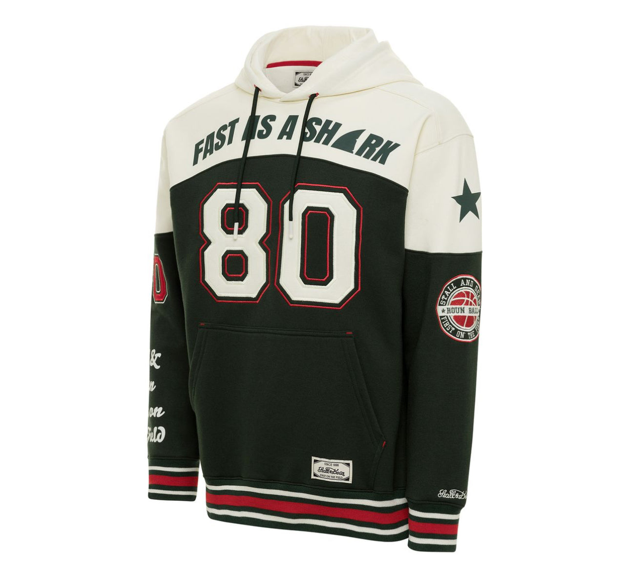 STALL&DEAN Fast As A Shark Colorblock Pullover Hoodie
