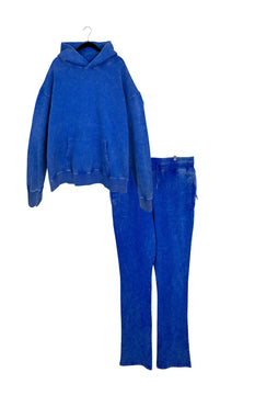 STONE WASH (SET) HOODIE WITH STACKED