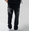 (A Pack Sold Out) DREAMSTATE STUD FLEECE FLARE JOGGER (BLACK)