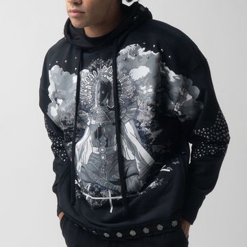 (A Pack Sold Out) DREAMCATCHER FLEECE OVERSIZED HOODY (BLACK)