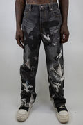 DIGITAL PRINT BAGGY JEANS