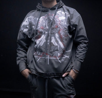 (A Pack Sold Out)DREAMCATCHER FLEECE OVERSIZED HOODY (GREY)