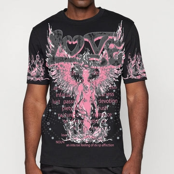 LOVE STUDS&STONES TEE (BLACK)