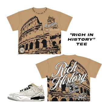 Rich In History Crew Neck T-Shirt Khaki