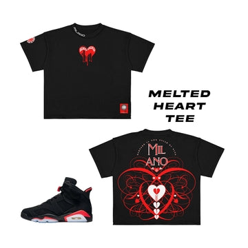 Melted Heart Crew Neck T-Shirt Black