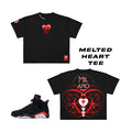 Melted Heart Crew Neck T-Shirt Black