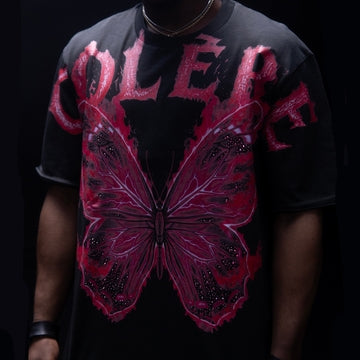 BUTTERFLY TEE (BLACK PINK)