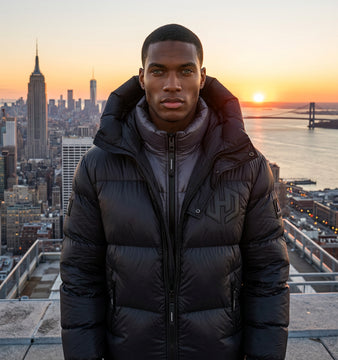 TOO HOOD COAT (BLACK GREY)