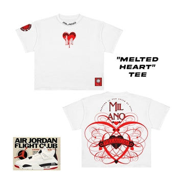 Melted Heart Crew Neck T-Shirt White