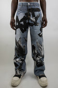 ARMOR JEANS DIGITAL PRINT (Doves) Baggy Fit Jeans