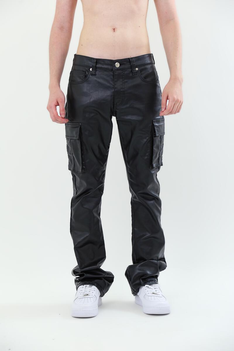 ARMOR JEANS FAUX LEATHER STACKED