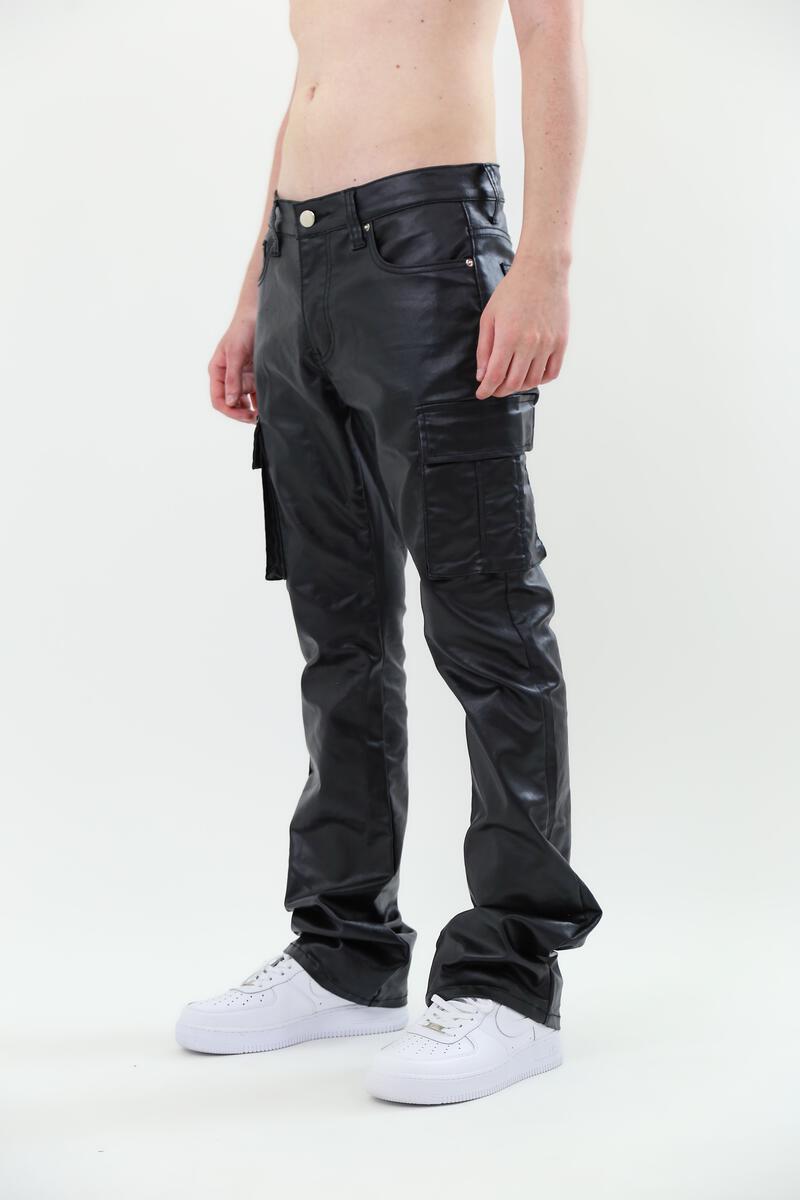 ARMOR JEANS FAUX LEATHER STACKED