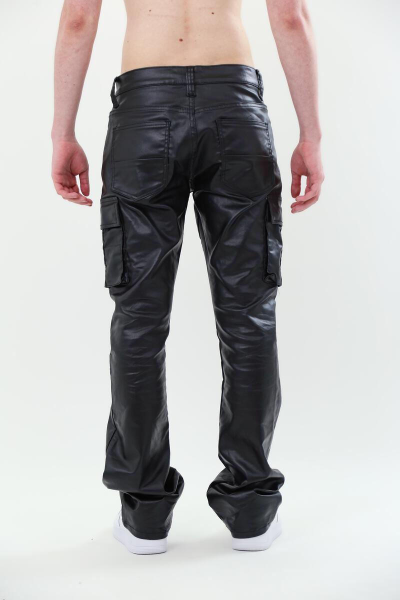 ARMOR JEANS FAUX LEATHER STACKED