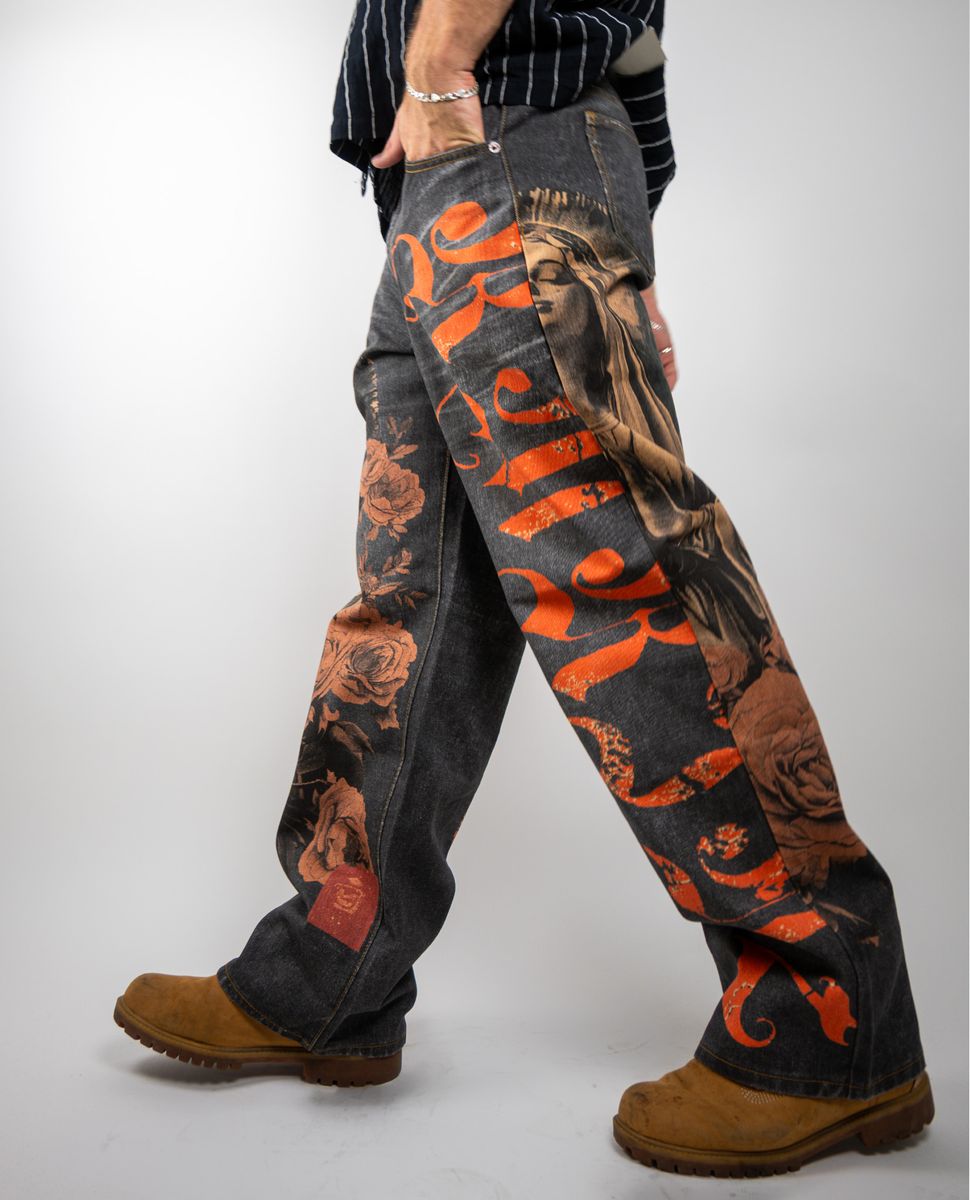 ARMOR JEANS DIGITAL PRINT (Prayer) Baggy Fit Jeans