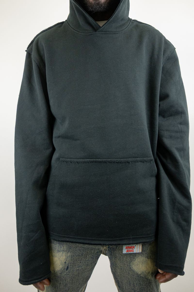 ARMOR JEANS Cropped & Distressed Hoodie