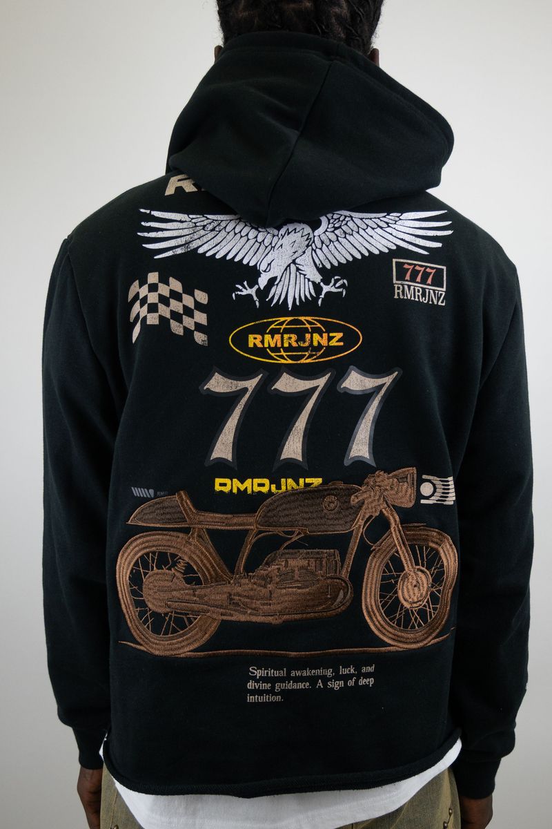 ARMOR JEANS Cropped 777 Moto Hoodie