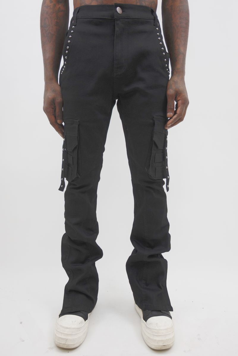 ARMOR JEANS Multipocket Stacked-Studded Jeans