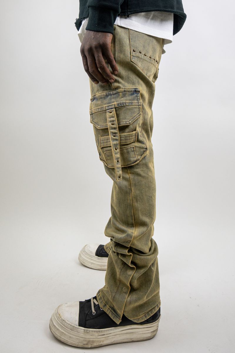 ARMOR JEANS Multipocket Stacked-Studded Jeans