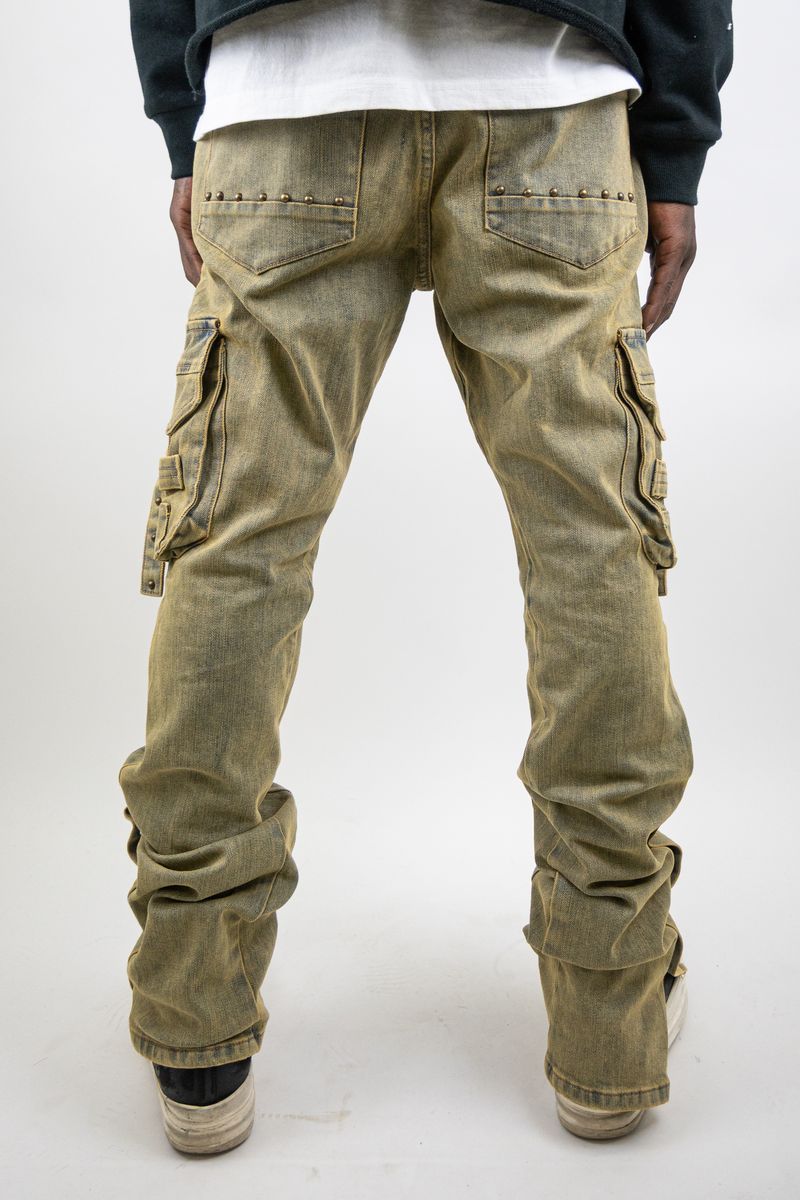 ARMOR JEANS Multipocket Stacked-Studded Jeans