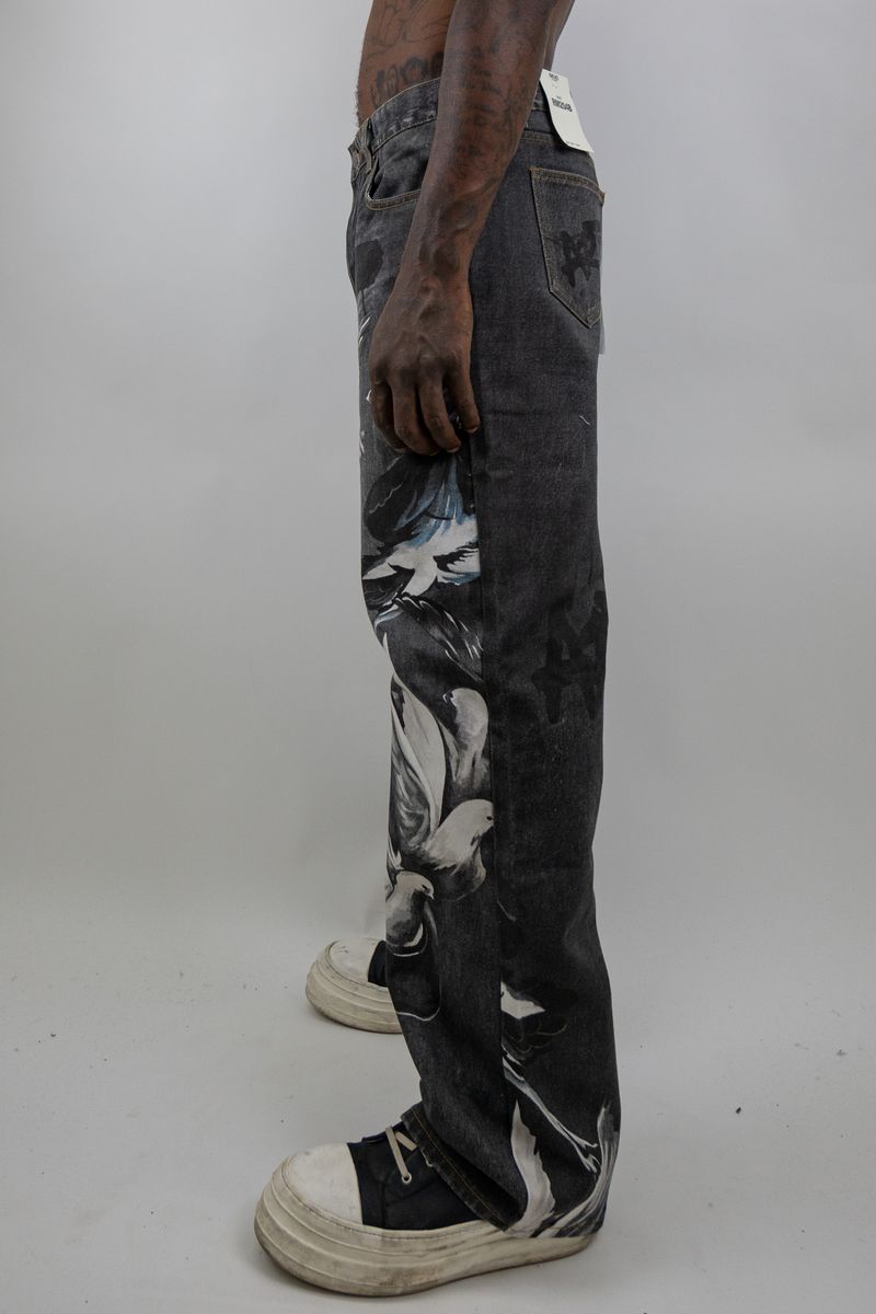ARMOR JEANS DIGITAL PRINT (Doves) BAGGY JEANS