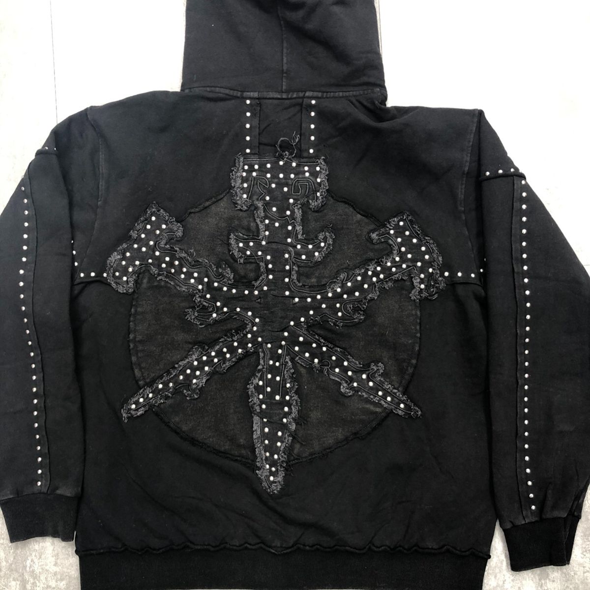 HUDSON STUDDED METAL OVERSIZED HOODY