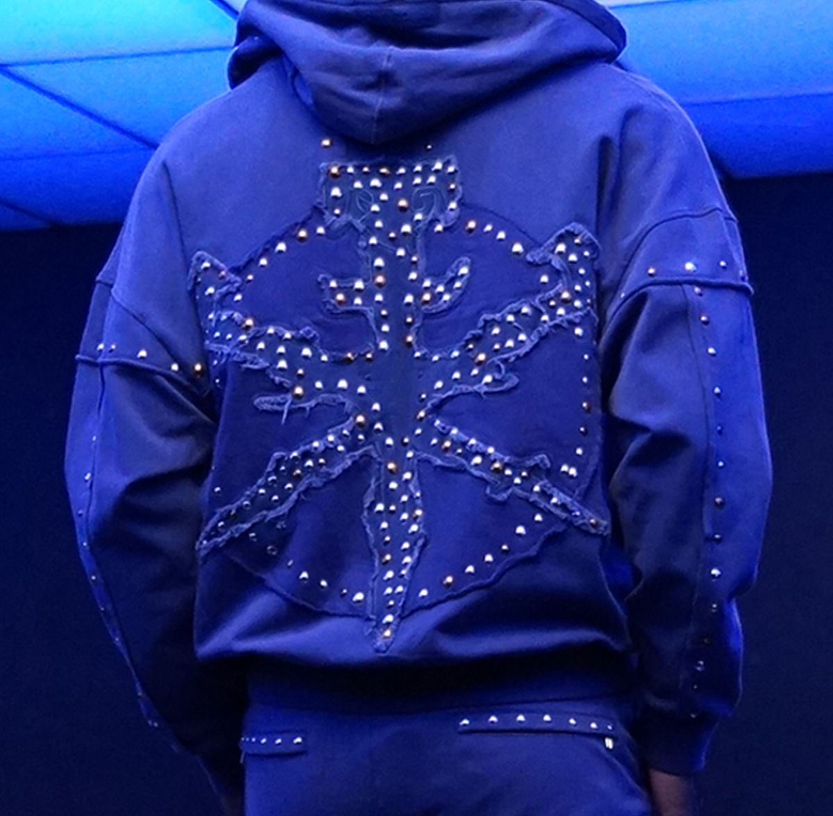 HUDSON STUDDED METAL OVERSIZED HOODY