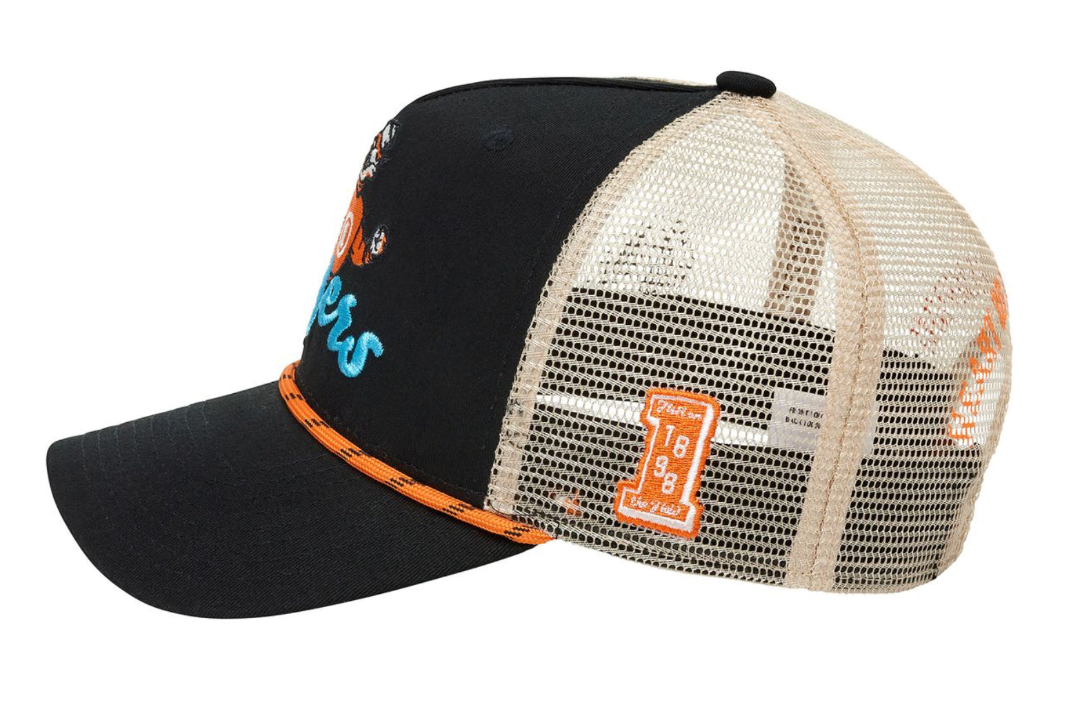 STALL&DEAN 'Tigers' 5 Panel Twill/Mesh Trucker Hat