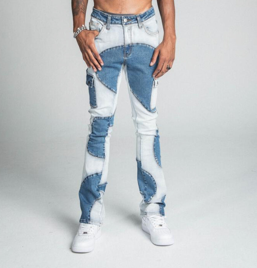 ARMOR JEANS Color Block Stacked Jean