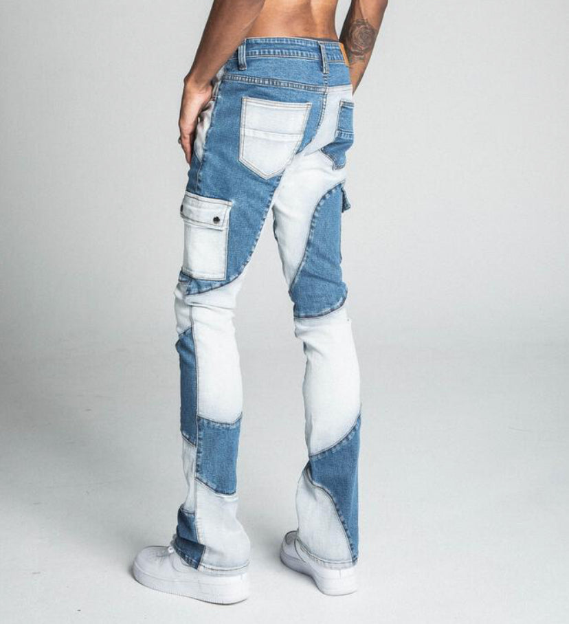 ARMOR JEANS Color Block Stacked Jean