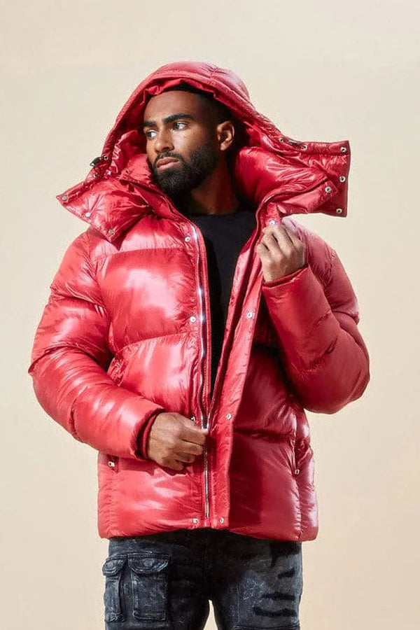 JORDAN CRAIG Oversized Hooded Bubble Coat