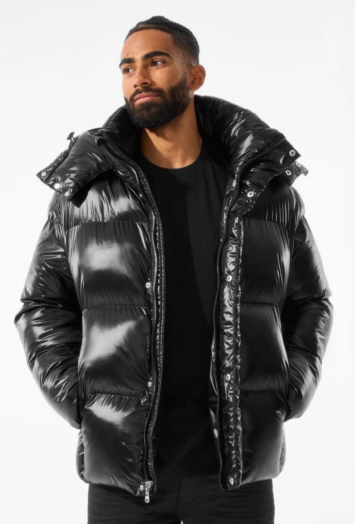 JORDAN CRAIG Oversized Hooded Bubble Coat