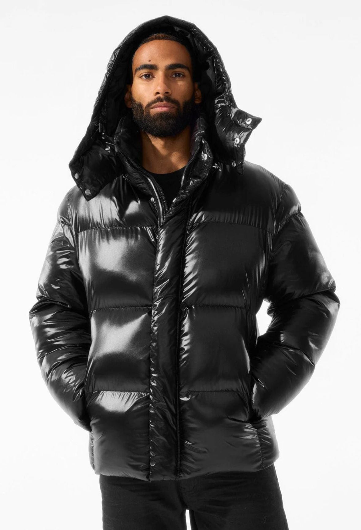 JORDAN CRAIG Oversized Hooded Bubble Coat