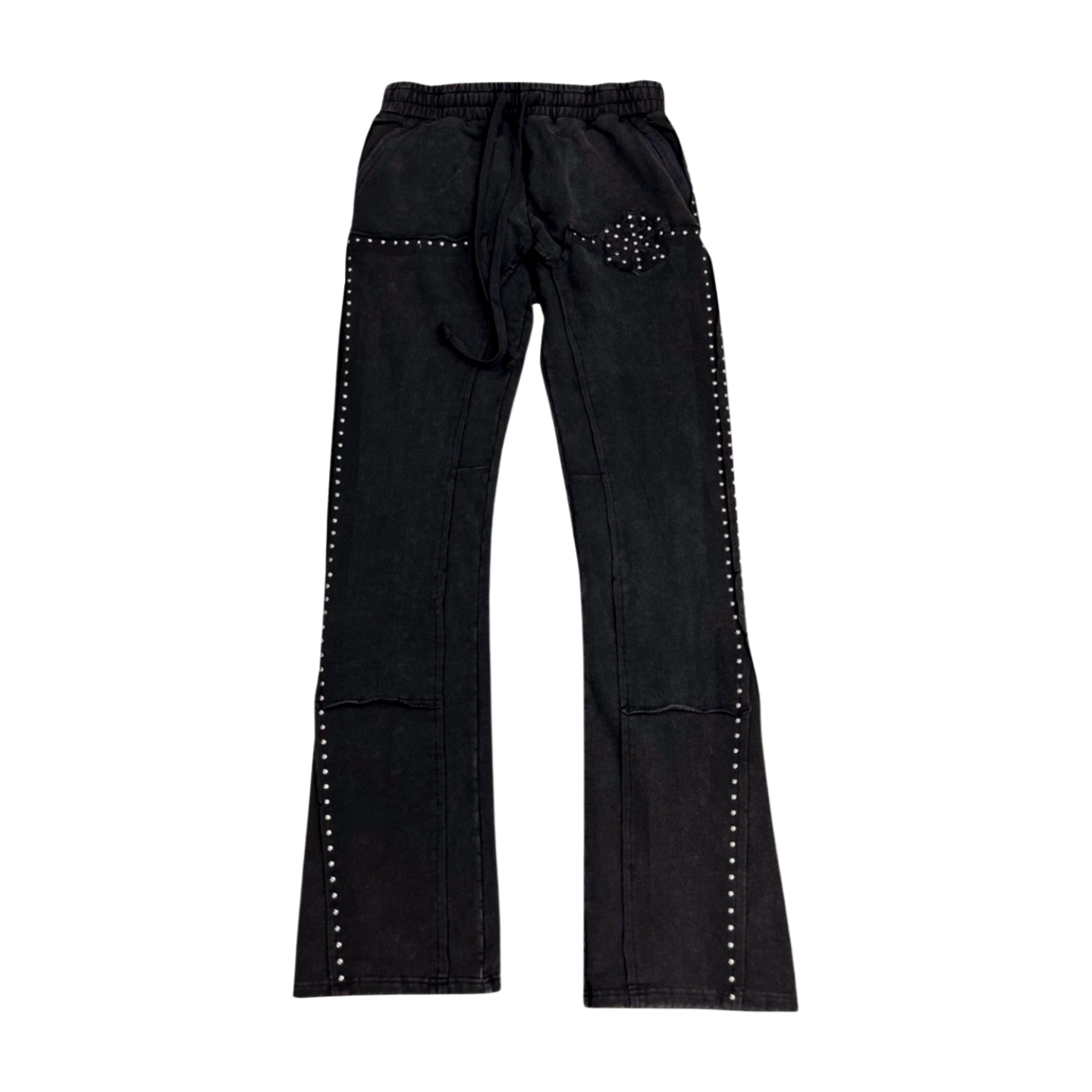 HUDSON Studded Metal Fleece Flair Jogger