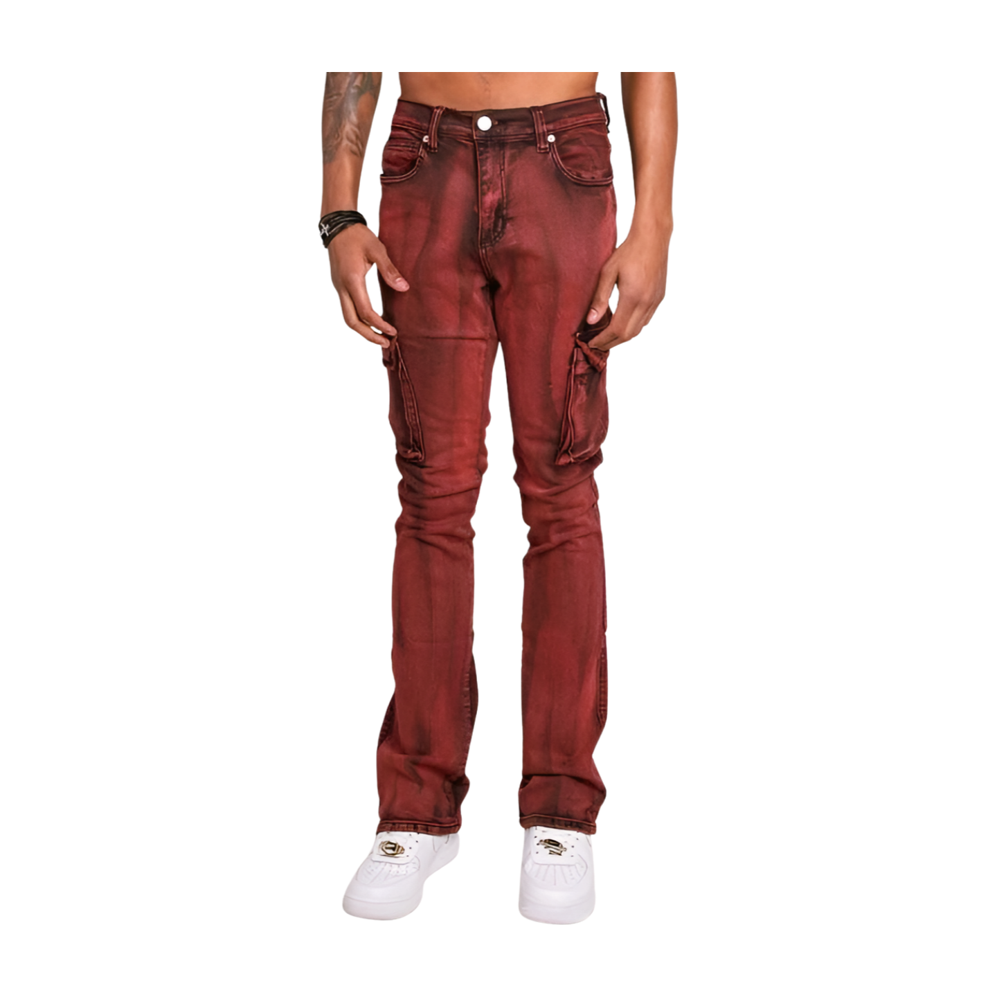 ARMOR JEANS Cargo Stacked Special Wash Jean