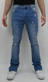 SBO LIGHT BLUE RIP & TEAR  STACKED JEANS