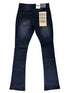 SBO JET BLACK RIPPED STACKED JEANS