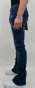 SBO MID BLUE RIPPED STACKED JEANS