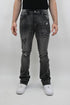 SBO VINTAGE WASH RIPPED STACKED JEAN
