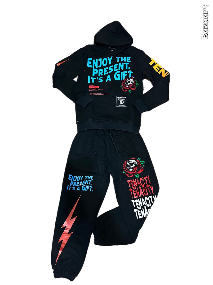 TENACITI Enjoy The Present It's A Gift Fleece Sweatsuit