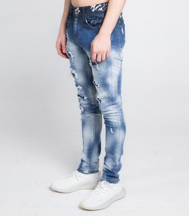 ARMOR JEANS "Ripped\Studded" Slim Jeans