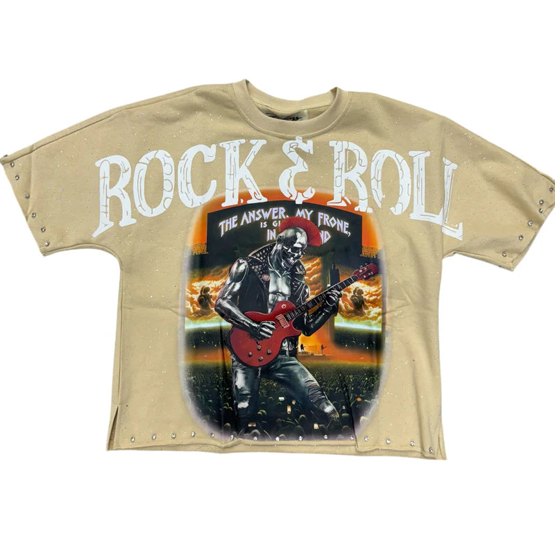 BKYS " Rock N Roll " Cropped T-Shirt
